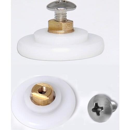Set of 4pcs Sliding Shower Door Rollers/Runners/Wheels/Pulley Diameter 25mm/27mm/28mm and with screws . 8pcs/lot