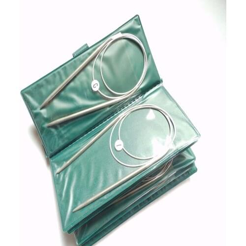 HAXIXINJING 11size/bag 80cm Stainless Circular Needle Kits Steel Knitting Needlework Tool Ring Needle Set DIY Knitted Needle