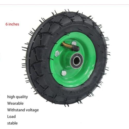 2pcs/lot 6 inch Inflatable Tire Wear-Resistant Wheel 150mm Cart Trolley Tyre Caster 250kg Changeable Inner Tube Wearable Tires