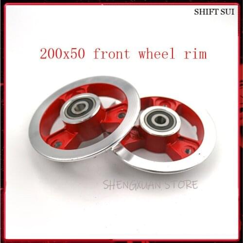 200X50 Front Wheel Hub 8 Inch Bearing Aluminum Wheel Rims Use 200X50 Tire Tyre Fits 8'' Electric Folding Scooter