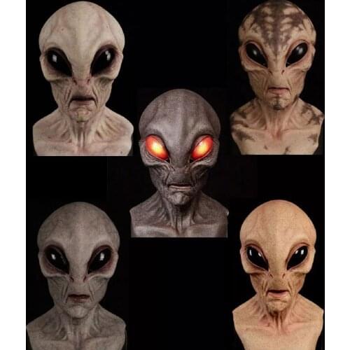 Personalized Funny Halloween Mask Latex Alien Mask Creative Anonymous Mask Cosplay Headgear Props Halloween Party Supplies