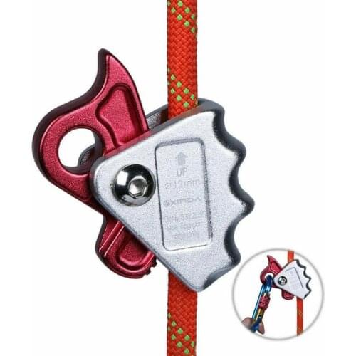 Outdoor Aluminum Alloy Safety Climbing Climbing Rope Grab Protection Accessory Suitable for 9mm-12mm Rope