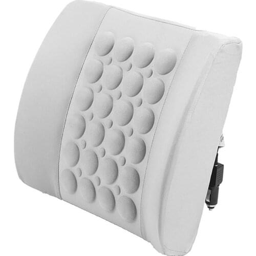 Adjustable Electric Massage Car Seat Soft Sponge Waist Support Pillow Cushion