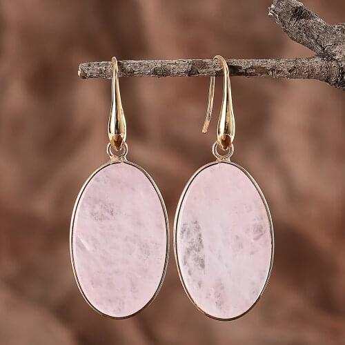 Rose Pink Stones Cute Girlfriend Love Heart Earrings