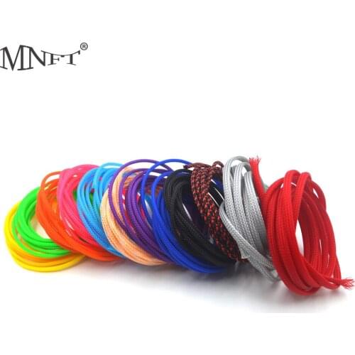 MNFT 2 Meters 3MM UV Green / Golden Power PET Mesh Tube for Saltwater Rigging Fly Tying Material Fishing Tool