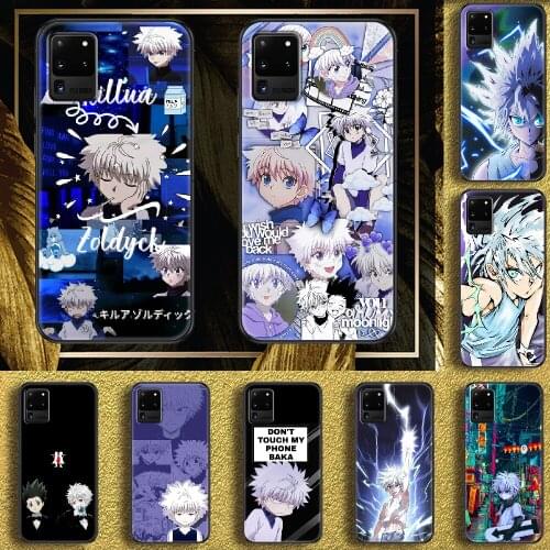 Killua Zoldyck HUNTER×HUNTER Phone case For Samsung Galaxy Note 4 8 9 10 20 S8 S9 S10 S10E S20 Plus UITRA Ultra black silicone