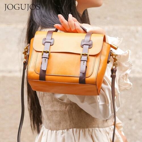 JOJUJOS Fashion Designer Women Shoulder Bag Geniune Leather Panelled Ladies Messenger Crossbody Bag Luxury Purse Handbag