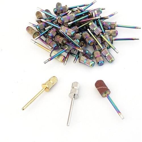 Nail art drill bits for sanding band fit granding machine sand paper bands shaft mandrel stick shank with 2.3mm diameter