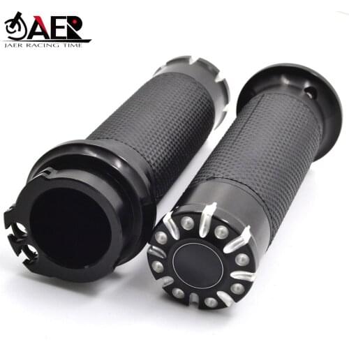 JAER Universal Motorcycle Grips Handle Bar for Harley 1'' Handlebar Aluminum Motorbike Grip 25mm Handle Grip Handlebar Grip