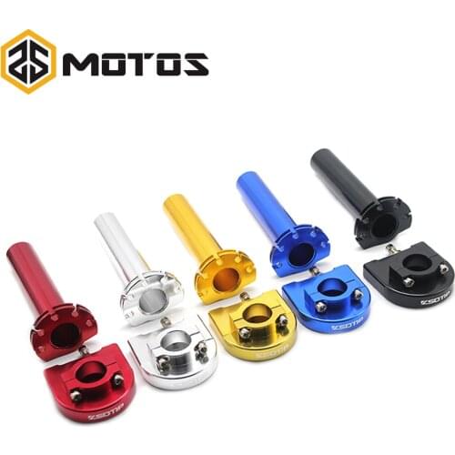 ZS MOTOS Universal 7/8" 22mm Motorcycle Throttle Twist Grips 22mm CNC Aluminum Twist Gas Handle Dirt Bike