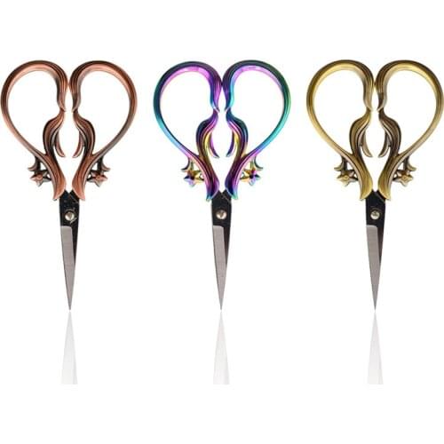 1Pcs Retro Stainless Steel Sewing Scissors Vintage Embroidery Scissors Tailor Scissor Styling Thread Scissor Yarn Shears