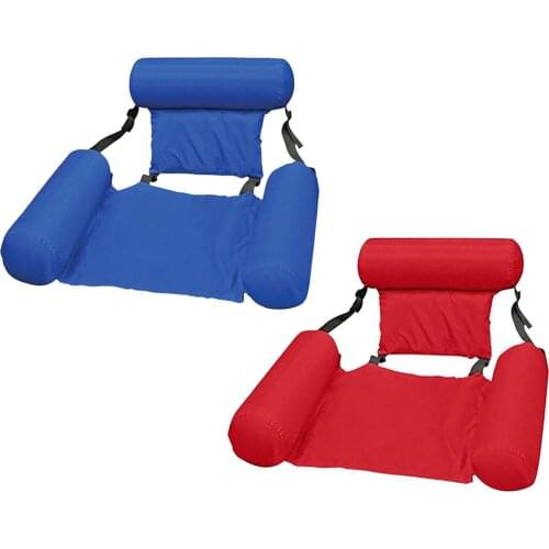 2x Inflatable Floating Bed Beach Float Rafts Lounge Pool Bed Water Chairs