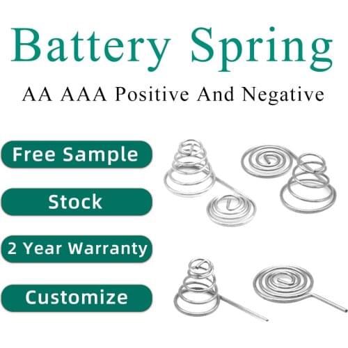 5PCS AA Battery Negative and Positive NIckel Wire Coil Conical Comprerssion Spring For Remote Control