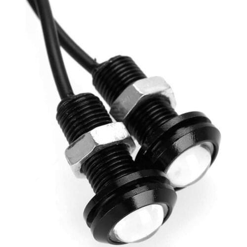 8pcs/ lot) 18mm 12V Eagle Eye LED Light White Light LED Bulb Waterproof Motor Backup Foglight Auto Signal Light Tail LED Lamp