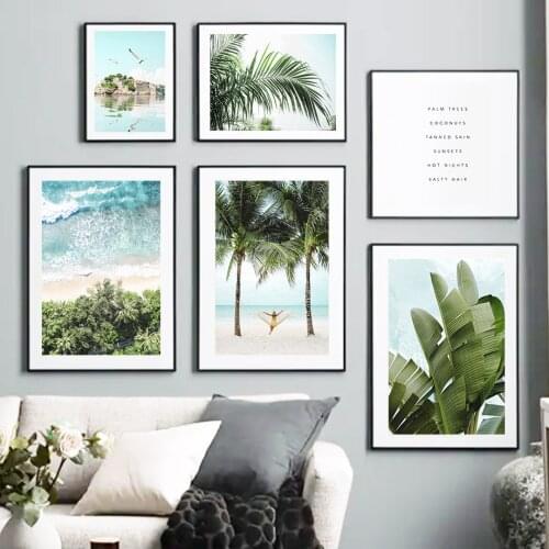 DIY Diamond Painting Palm Banana Leaf Pineapple Diamond Embroidery Cross Stitch Ocean Wave Beach Water Mosaic Living Room Decor