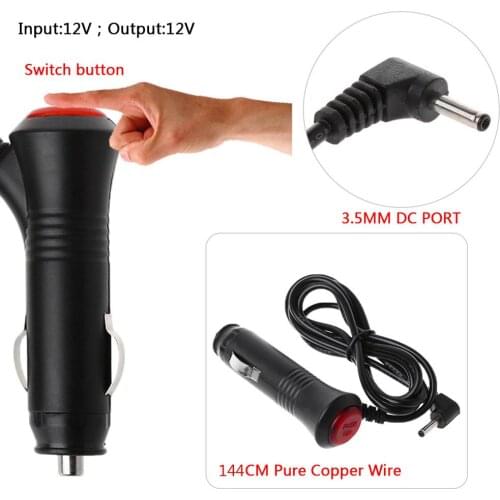 DC12V 3.5MM Car Adapter Charger Cigarette Lighter Power Plug Cord GPS Cable Automobiles Electronics Cables Adapters Sockets