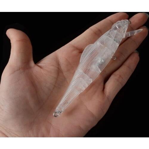 11.5CM/13.76G 20pcs Blank Nude Baits Crankbait Minnow Pencil Popper Bait Unpainted Lure Bodies Fishing Bait Fishing Gear