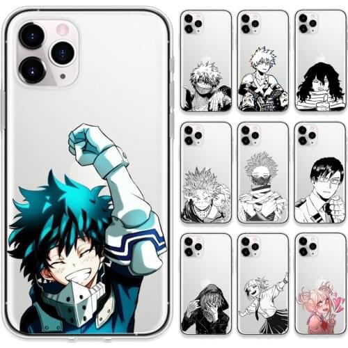 My Hero Academia Deku Bakugou Anime Phone Case for Iphone 11 12 Pro 8 7 6 Plus XS MAX XR SE Boku No Hero Academia Coque Covers