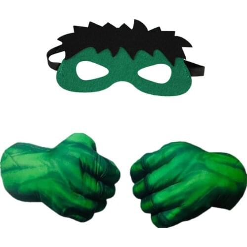 Kids Avengers Hulk Gloves/Spiderman Gloves Cosplay Props Boy Girl Halloween Superhero Game Gloves Fantasy Party Gift