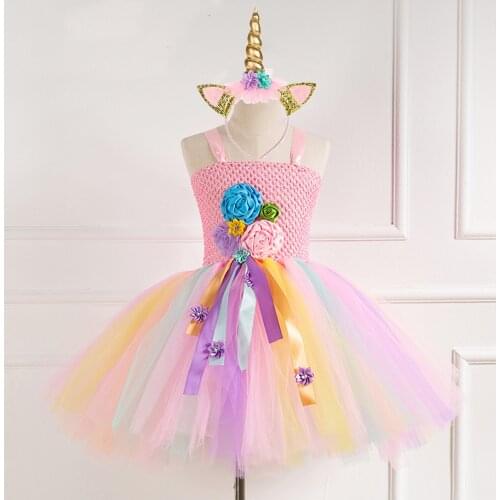 Kids Dresses For Girls Unicorn Party Dress Moana Costume Girls Princess Dress Children Clothes fantasia infantil vestidos