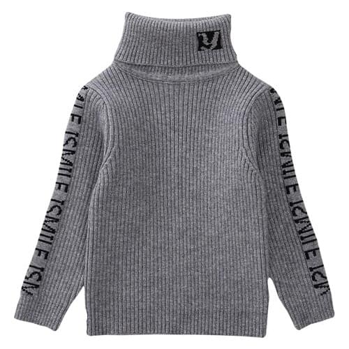 Kids Girl Boy Knit Sweaters Autumn Winter Solid Color Loose Jumpers Children Long Sleeve Tops 1-5Y Turtleneck Baby Sweater