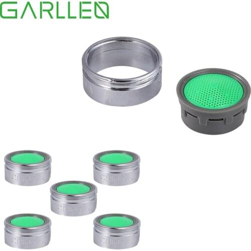 GARLLEN 5pcs Stainless Steel+Plastic M24 External Thread Bubbler Male Thread Bubbler Mixing External Faucet Filter Nozzle