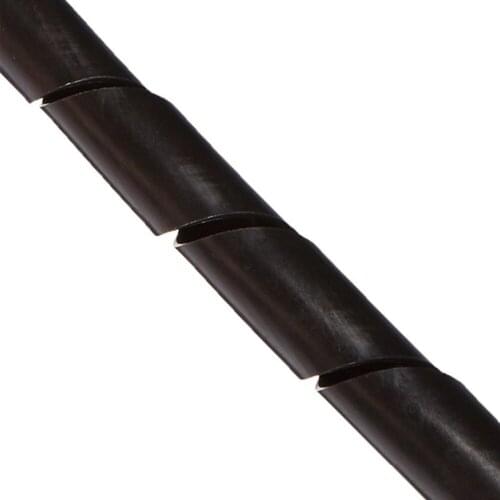 ID 19mm x OD 20mm 3 meters Spiral Wrap Tube Transparent Cable Wire Tidy Wrap PC Home Cinema TV Management Organizing Kit