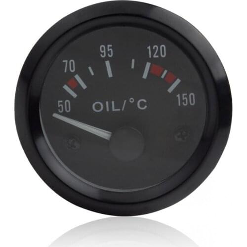 2" 52MM 12V 50~150 Celsius LED Electrical Car Oil Temp Temperature Gauge with Temperature Sensor