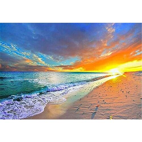 Full Square Drill Diamond Painting, DIY 5D Resins Rhinestone Embroidery Painting Arts Cross Stitch Kits Gift for Kids , Sunrise