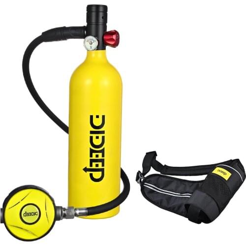 DIDEEP 1L Scuba Diving Cylinder Mini Oxygen Tank Set Respirator Air Tank Hand Pump for Snorkeling buceo Diving Equipment