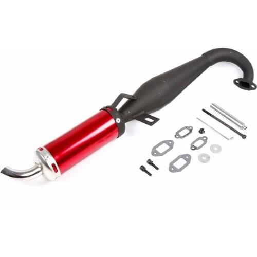 Muffler Side Exhaust Pipe Set Fit for 1/5 HPI ROVAN ROFUN KM BAJA 5B 5T 5SC