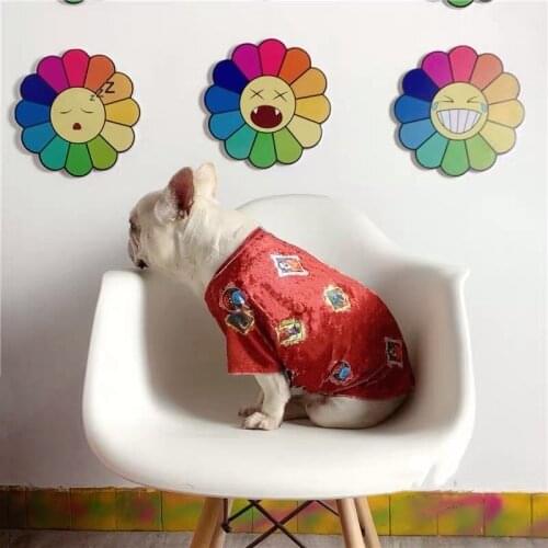 Fashion Pet Dog T-shirt Clothes Winter Warm Vest Hoodie Dogs Clothing French Bulldog Chihuahua Pug Costume Dropshipping YKC05