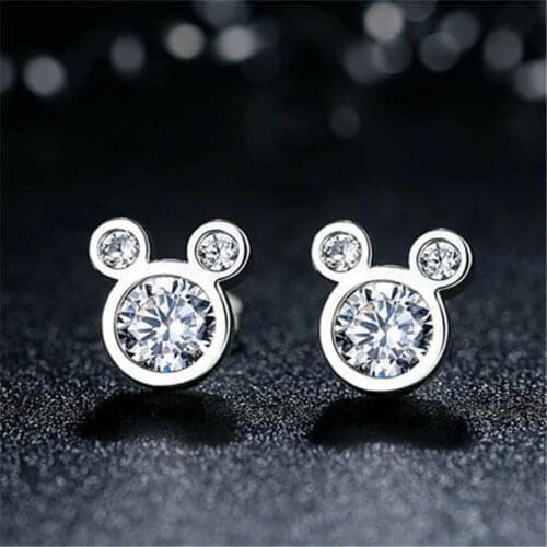 Fashion Crystal Animals Charm Piercing Stud Earring For Women Girls Kids Jewelry Pendientes Accessories eh1415