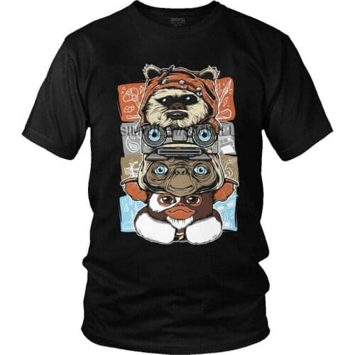 Mens 80s Horror Christmas Movie Lcon T-Shirt Novelty Gremlins Gizmo Monster Gremlin Film Tshirt Short Sleeve T Shirt Cotton Tee