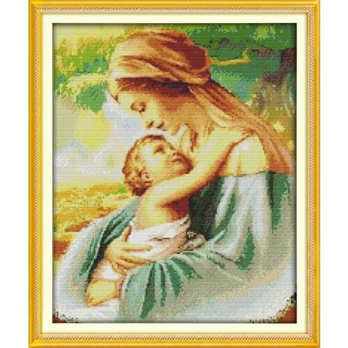 The Madonna and Child (11) people home decor Cross Stitch kits 14ct white 11ct print embroidery DIY handmade needlework wall