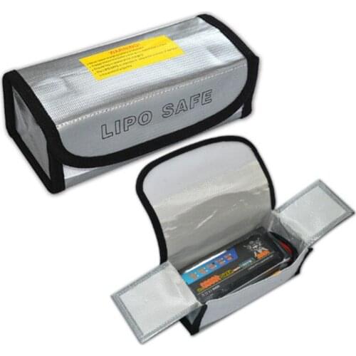 185x75x60mm Portable Fireproof Explosion-Proof Lipo Battery Safety Bag for RC Vehicle Airplane Helicopter Batteries