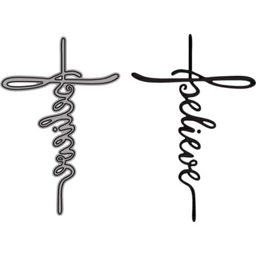 Cutting Dies Believe Irregular Shape Sentence To Decoration For DIY Scrapbooking Embossing Album Paper Cards Dies 2021 New