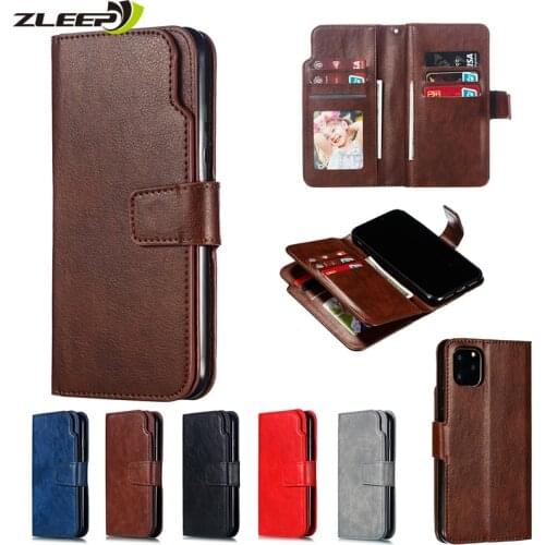 Luxury Leather Flip Wallet For iPhone 12 Mini 11 Pro Max Case For iPhone X XS Max XR 5 s SE 6 6s 8 7 Plus Card Phone Cover Coque