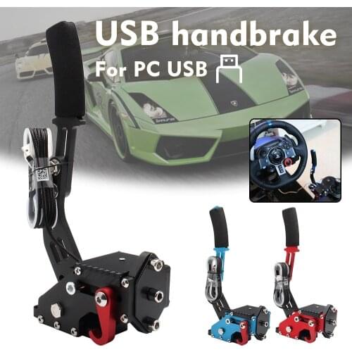 G27/G29/G920 T300 T500 Logitech Brake System PC Handbrake SIM USB Hand Brake+Clamp For Racing Games Fanatec Osw Dirt Rally Red