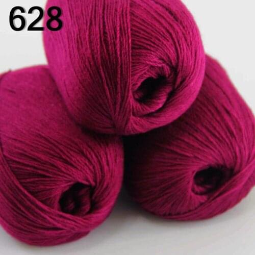 High quality 100% pure cashmere luxury warm and soft hand-knitting yarn Magenta 233-628