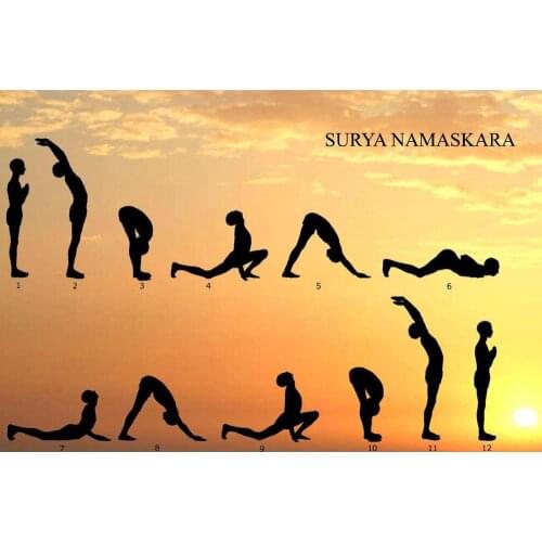 Yoga Ashtanga 2 Silk Fabric Wall Poster Art Decor Sticker Bright