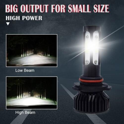 1Pair Super Bright 9005 COB LED Car Headlight Bulbs H7 9006 H11 9012 LED Headlight IP68 Waterproof 8000K 8000 Lumens LED Bulbs