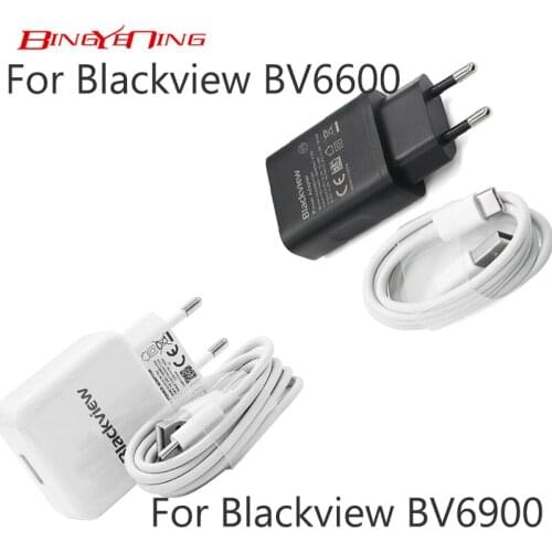 For Blackview BV6600 USB Power Adapter Charger EU Plug Travel Type-c Cable Data Line Charging Cable For Blackview BV6900