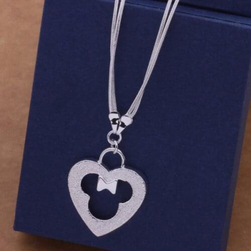 AN507 Hot sterling Necklace fashion jewelry pendant /auxajmea babajria silver color