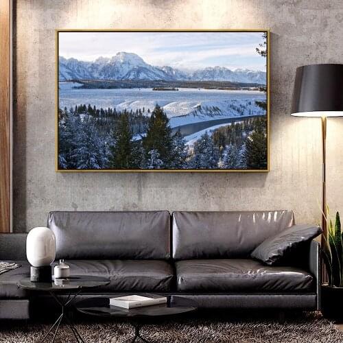 Artcozy Oil Canvas Painting Winter_Christmas snow For Home Decoration Wall Art