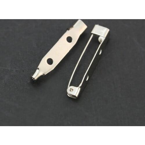 Free shipping 100pcs/lot Rhodium Plated Brooch Pin Clasp Fingings 30mm Fit for DIY Making CN-FZC004-69