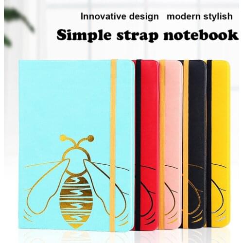 A5 imitation leather strap notebook office business planner notebook Kawaii Notepad diary agenda Notepad learning supplies