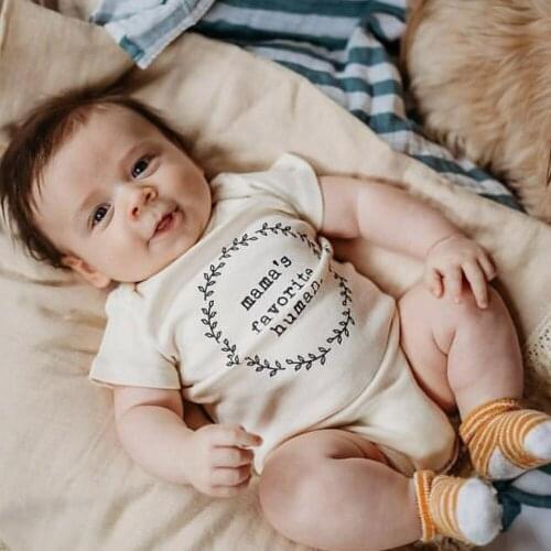 Baby Clothes English Printed Letter Cotton Short Sleeve Baby baby rompers baby jumpsuit