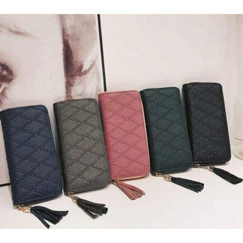 New Fashion Ladies Wallet Tassel High-quality Coin Purse Card Holder Portable Hand-held Delicate PU Leather Handbag