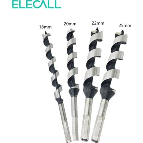 Elecall Twist Drill Carbon Steel Sharp Auger Bit For Woodworking Tool 18/20/22/25*220mm